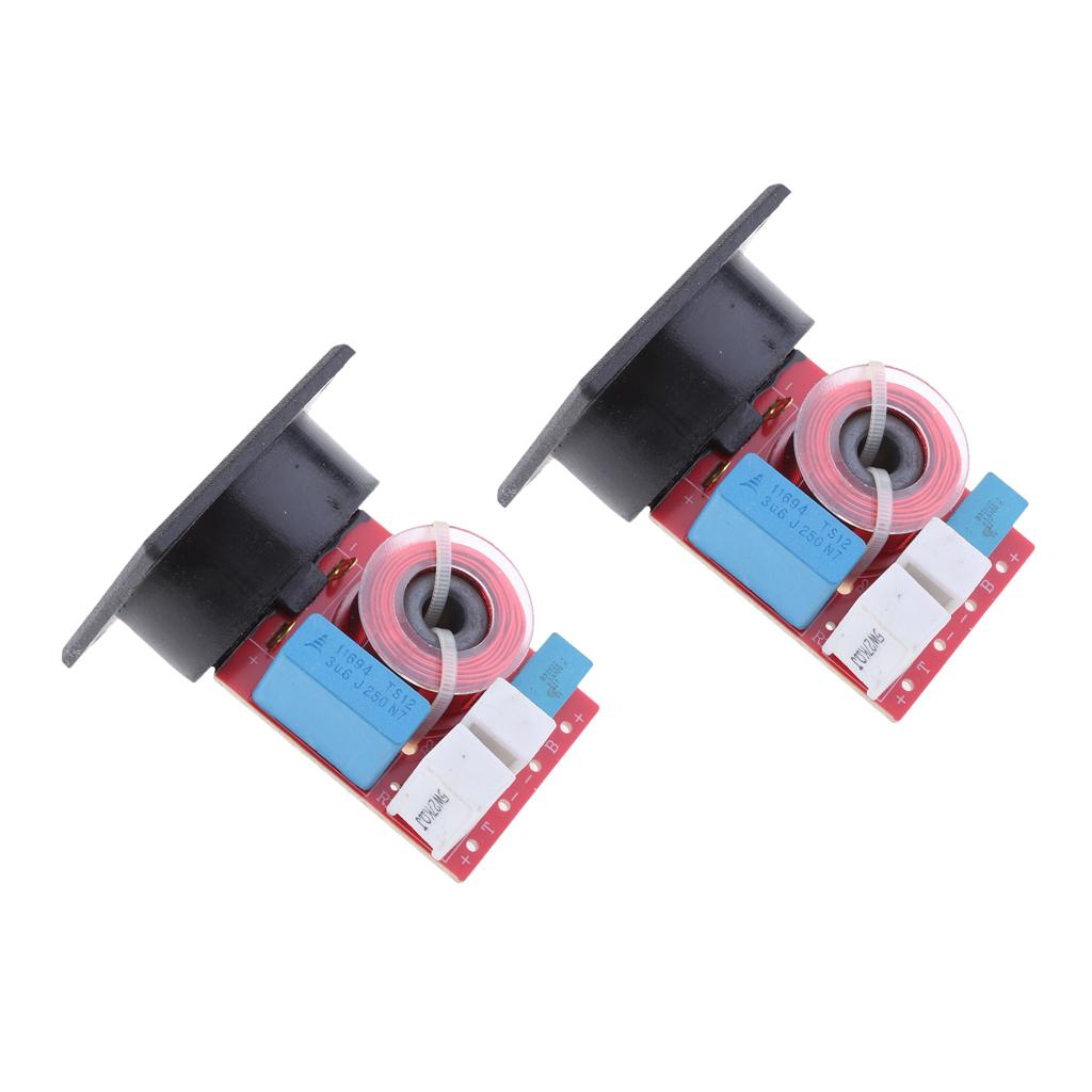 2Packs DIY 80W 2 Way Audio Filter Speaker Crossover Hi/Lo Frequency Divider