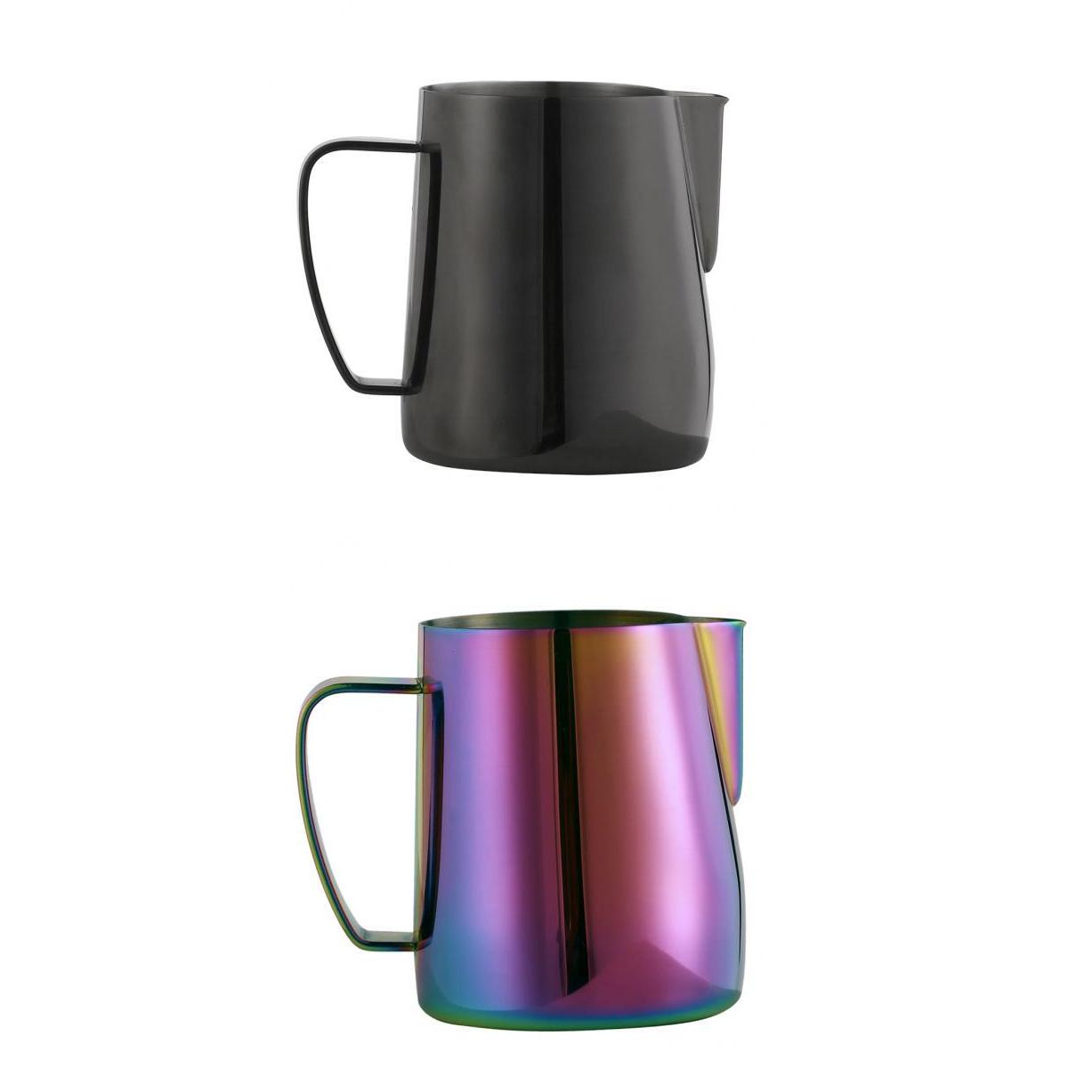 2pcs Espresso Milk Frothing Pitcher Stainless Latte Art Coffee Jug 350ml