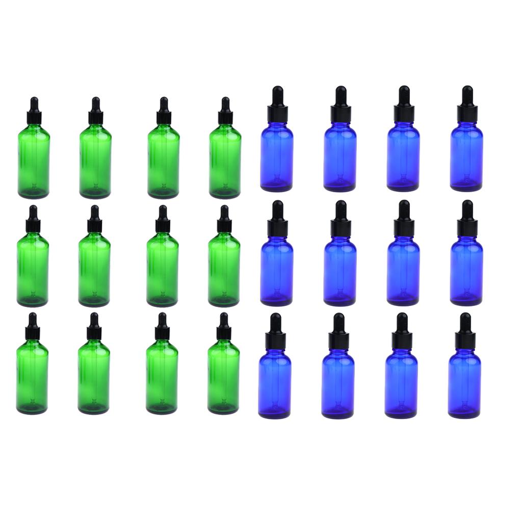 24 Pieces 30ml Empty Essential Oils Dropper Bottle Liquid Aromatherapy Vials