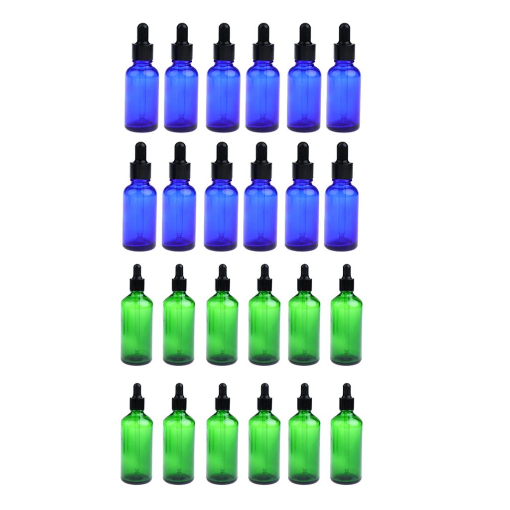 24 Pieces 30ml Empty Essential Oils Dropper Bottle Liquid Aromatherapy Vials