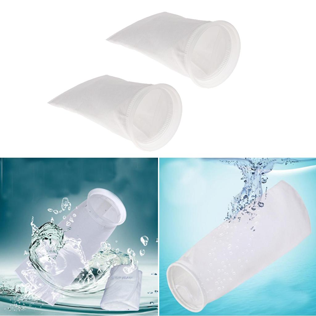 2 pcs Aquarium Tank Filter Bag Aquarium Felt Filter Sock Bag 150um