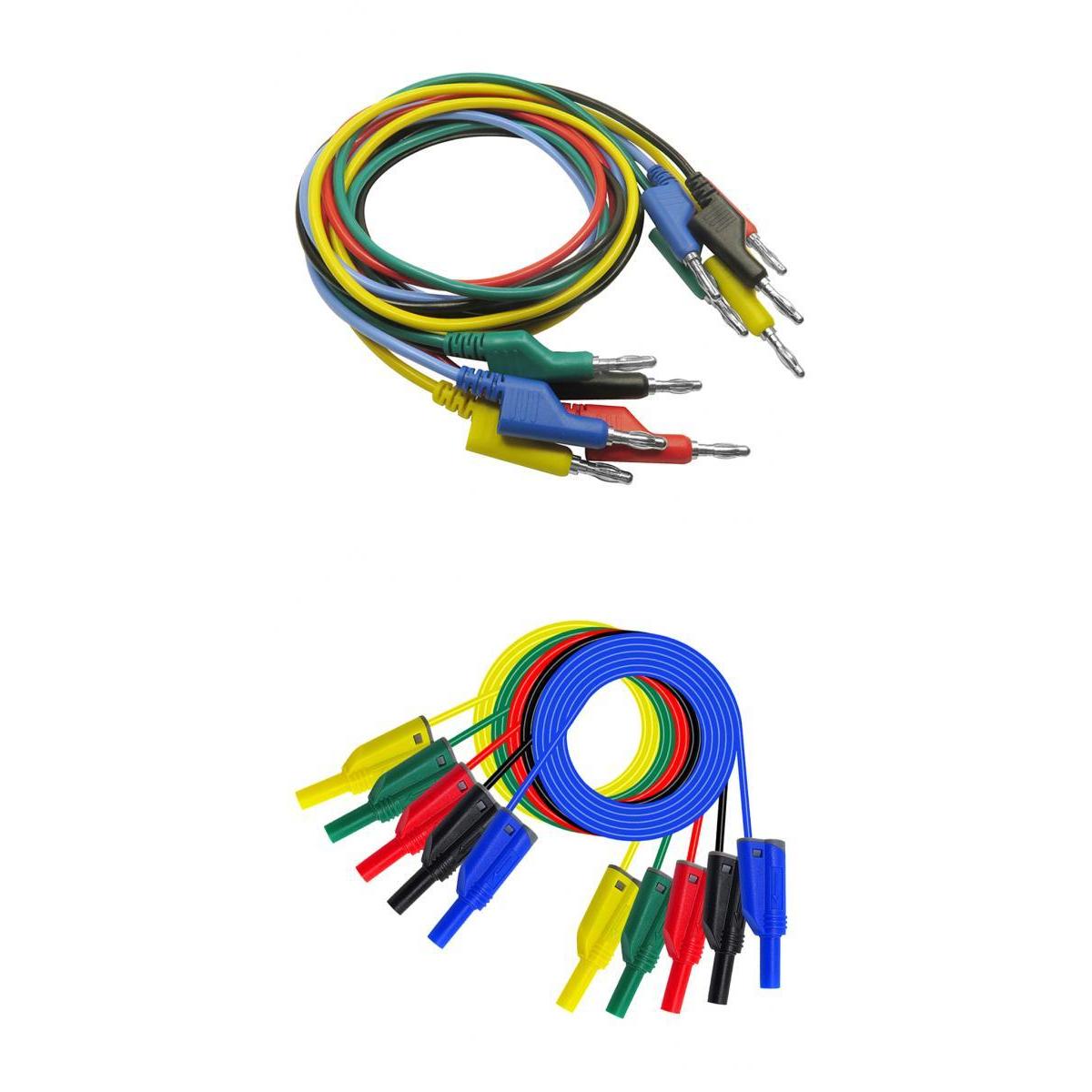 4mm Banana to Banana Plug Test Cable Lead for Multimeter 10 pcs