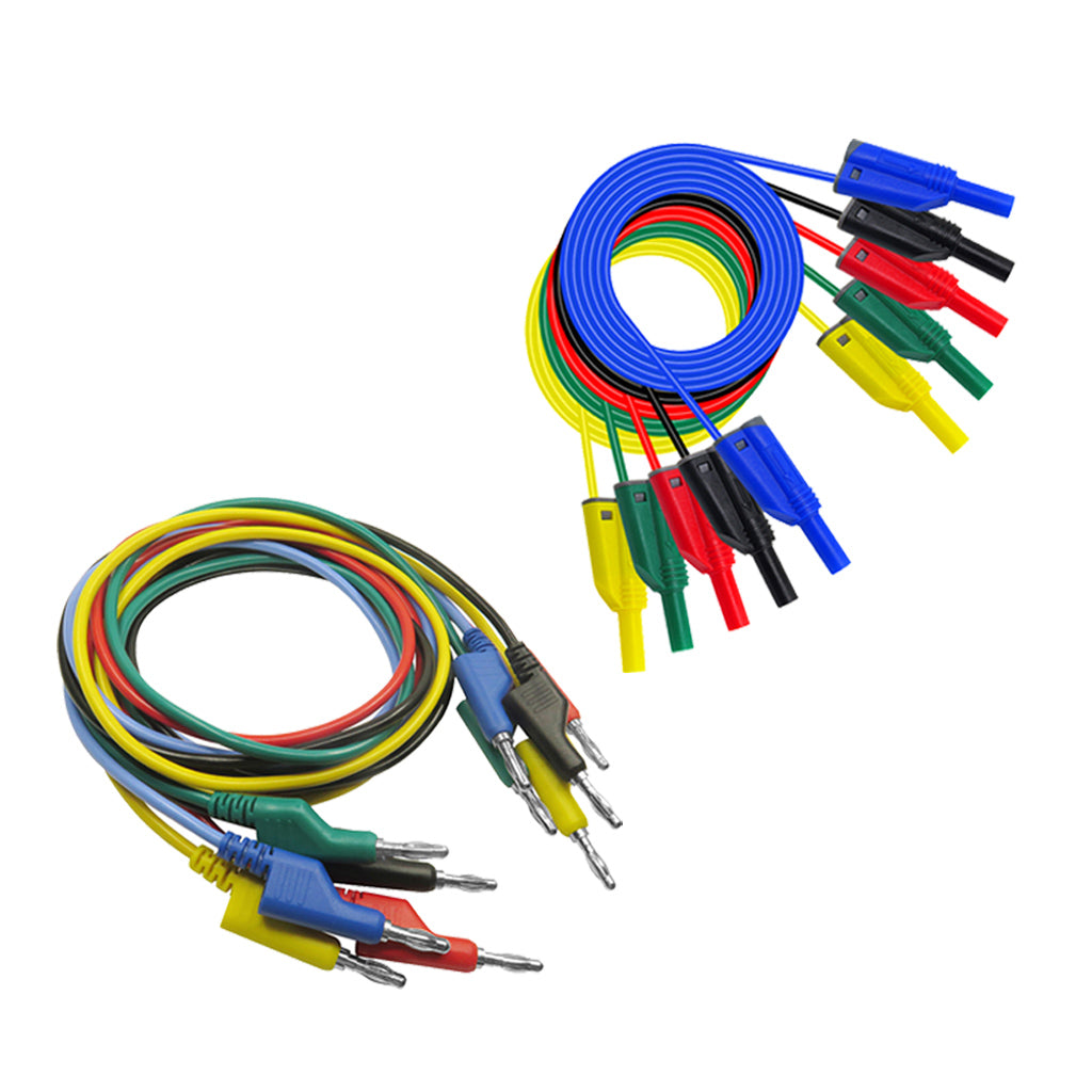 4mm Banana to Banana Plug Test Cable Lead for Multimeter 10 pcs