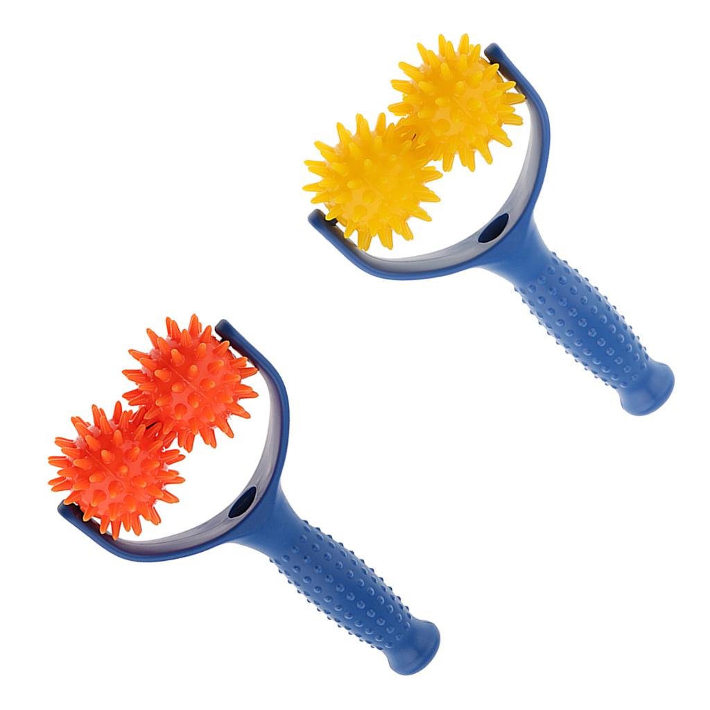 2Pcs Handheld Acupuncture Relax Spiky Massage Balls for Shoulder Leg Foot