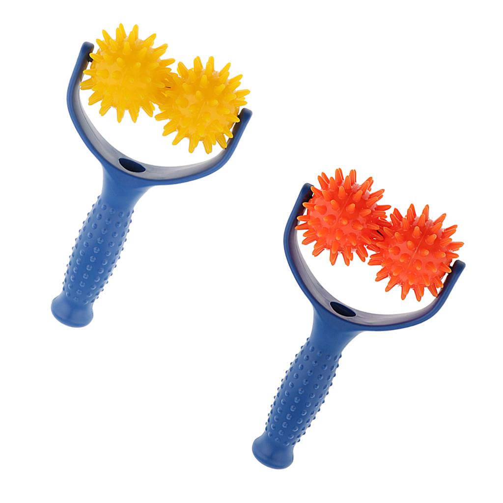 2Pcs Handheld Acupuncture Relax Spiky Massage Balls for Shoulder Leg Foot