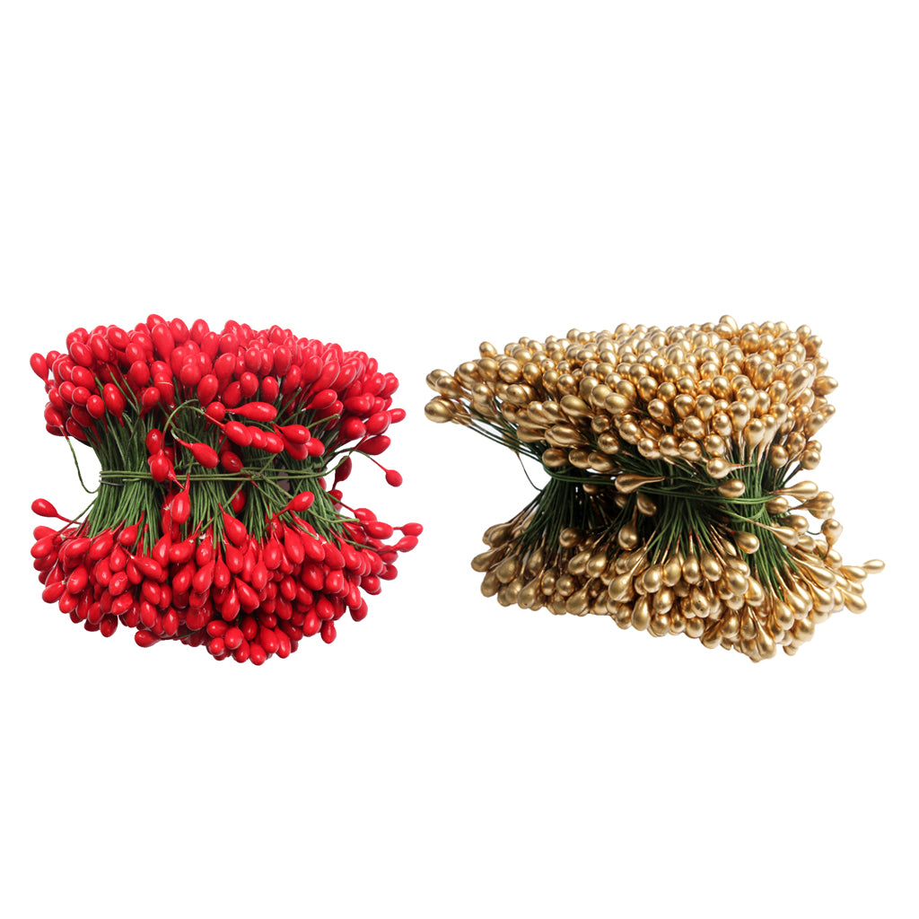1000pcs 2000 Heads Double Heads Mini Fake Fruit Artificial Berries