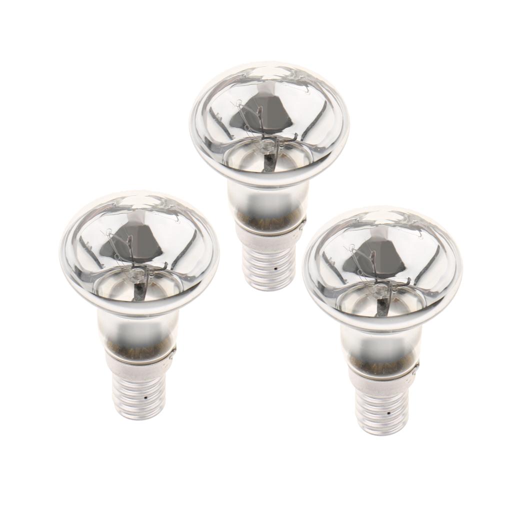 3 Pcs R39 Reflector Tungsten Filament Spotlight Bulb Lamp SES E14 25W
