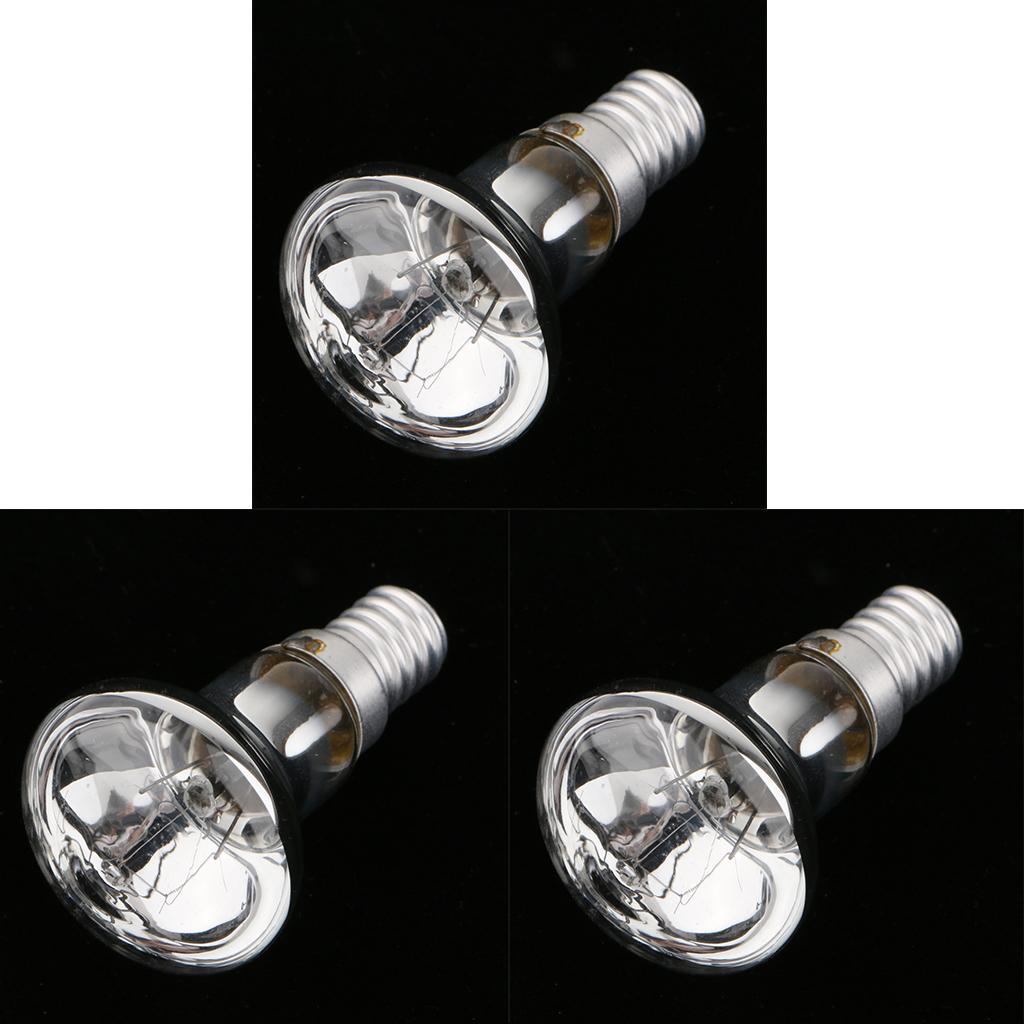 3 Pcs R39 Reflector Tungsten Filament Spotlight Bulb Lamp SES E14 25W
