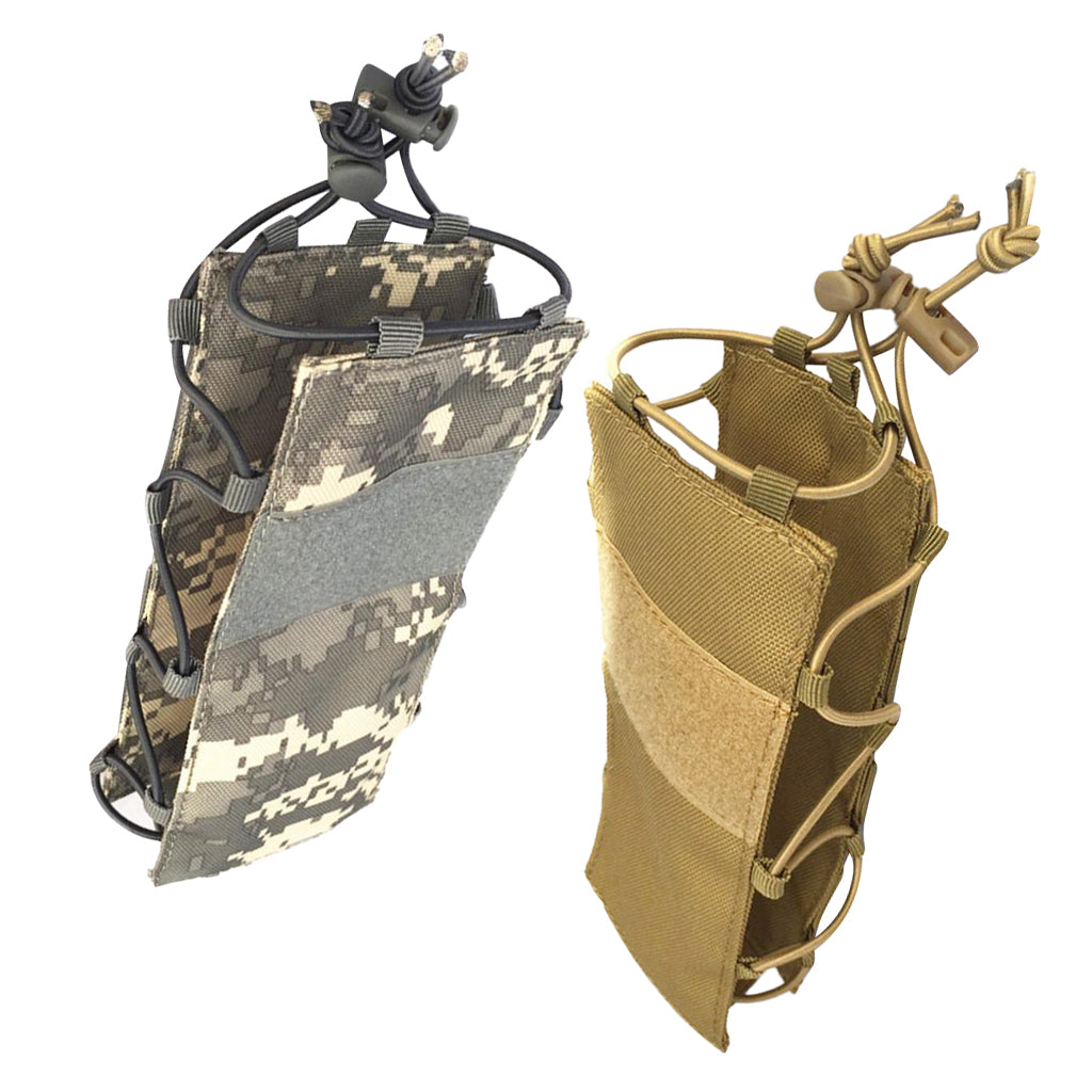 2pcs Water Bottle Carrier Holder Tactical Molle Hydration Bag Pouch Hiking