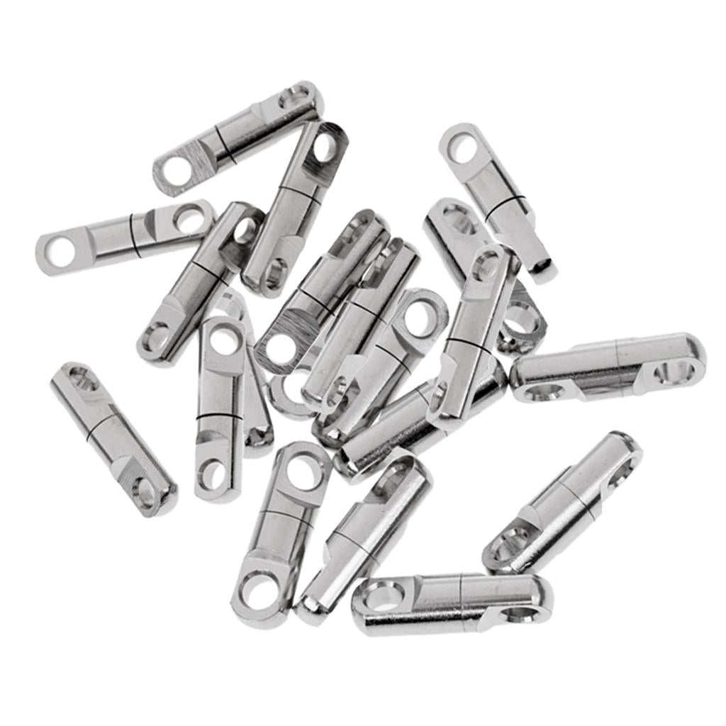 20 Pieces Column Type Rotary Ring Ball Bearing Swivel Fishing Hook Connector