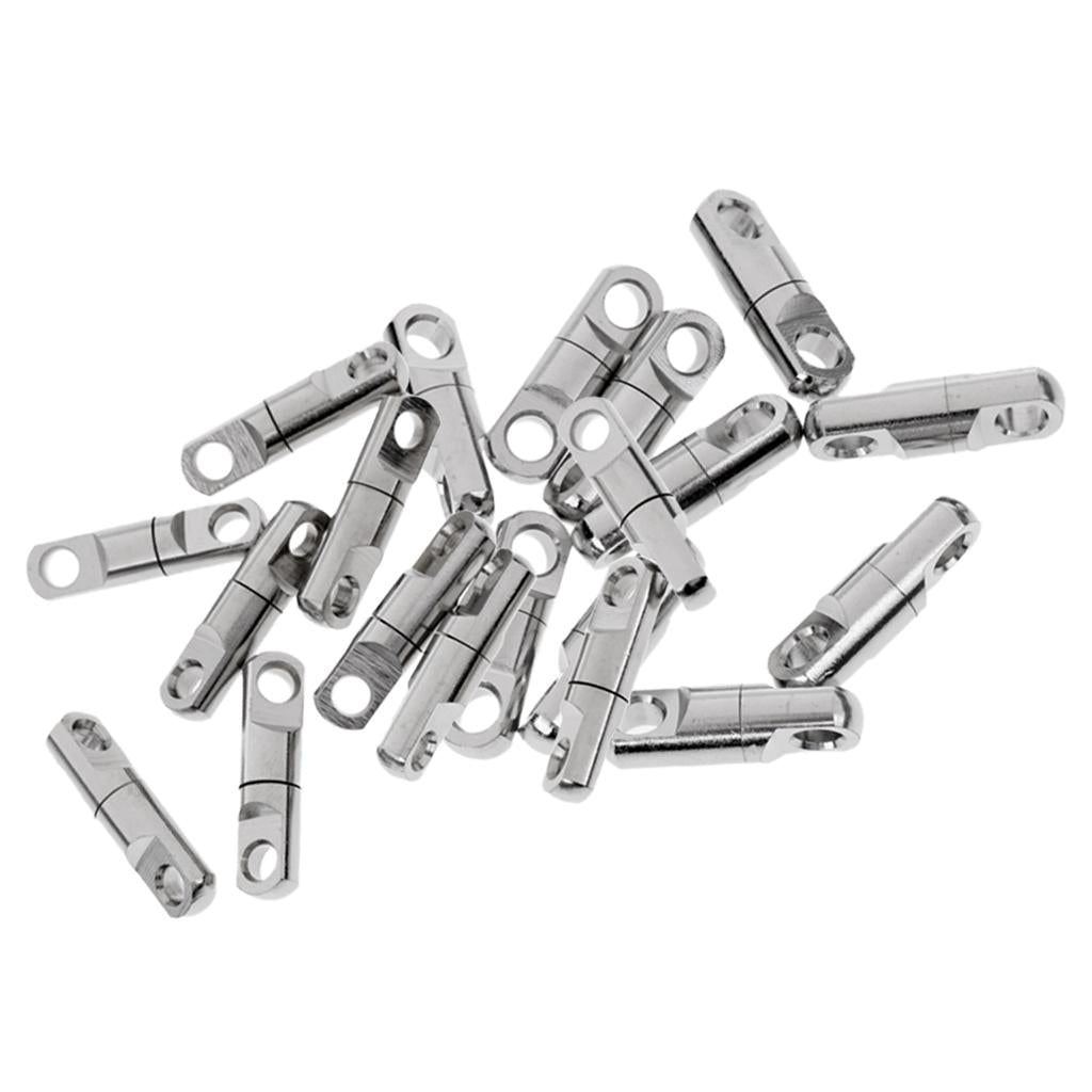 20 Pieces Column Type Rotary Ring Ball Bearing Swivel Fishing Hook Connector