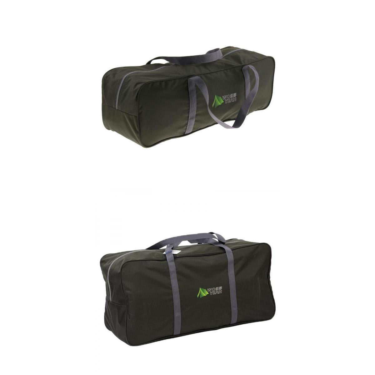 2Pcs Outdoor Travel Duffel Bag Camping Equipment Zipper Storage Bag M and L