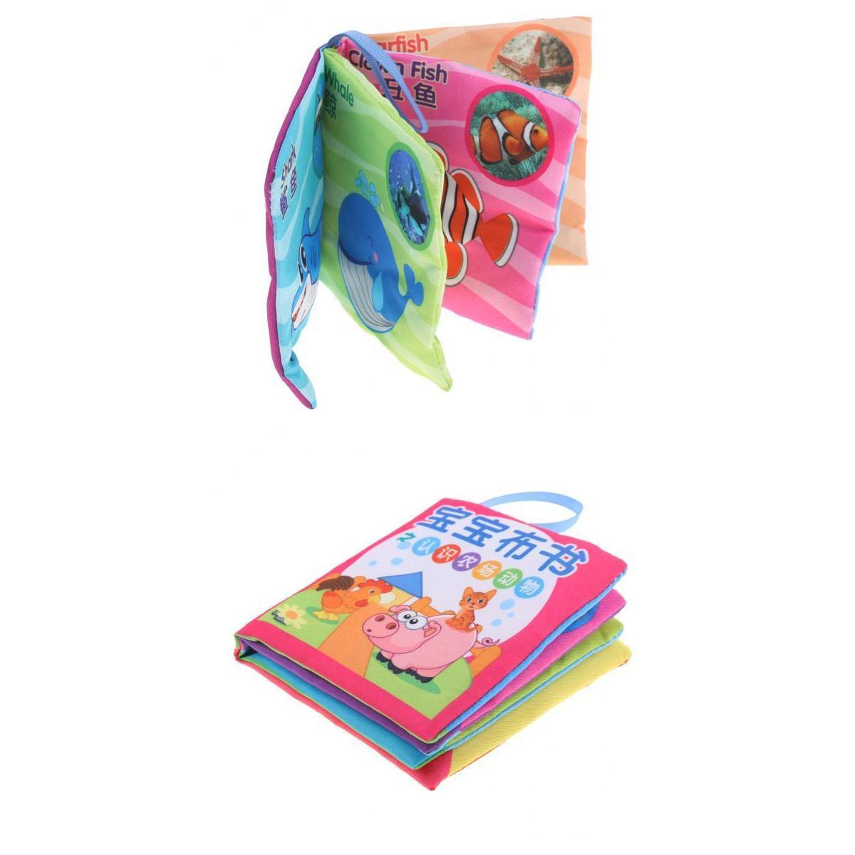 2Pcs Baby Intelligence Development Cloth Cognize Book with Sound