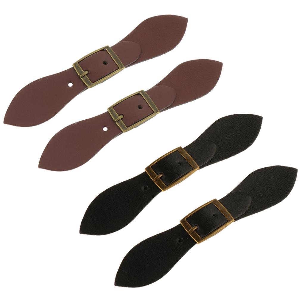 4pcs Leather Horn Toggle Buttons Trench Duffle Coat Fastener Buckle 2 Colors