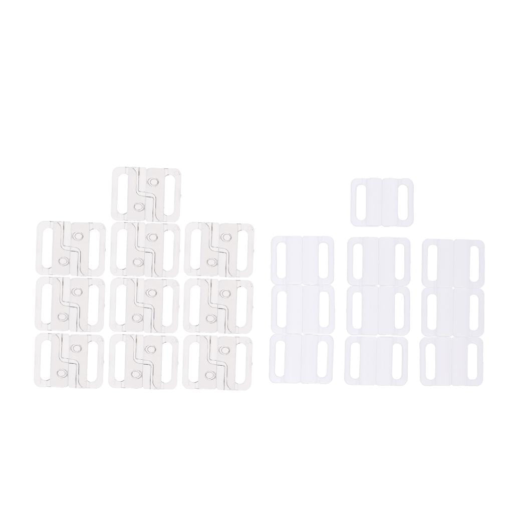 20pcs Plastic Bikini Bra Clips Hook Swimwear Clicker Bikini Accessories 14mm