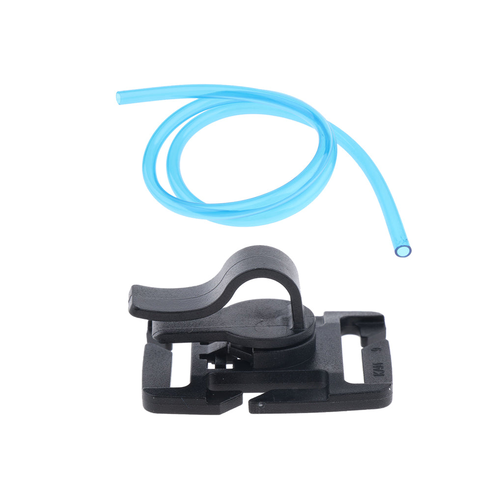 100cm Replacement Hydration Pack Drink Tube + Pipe Holder Buckle Black Blue