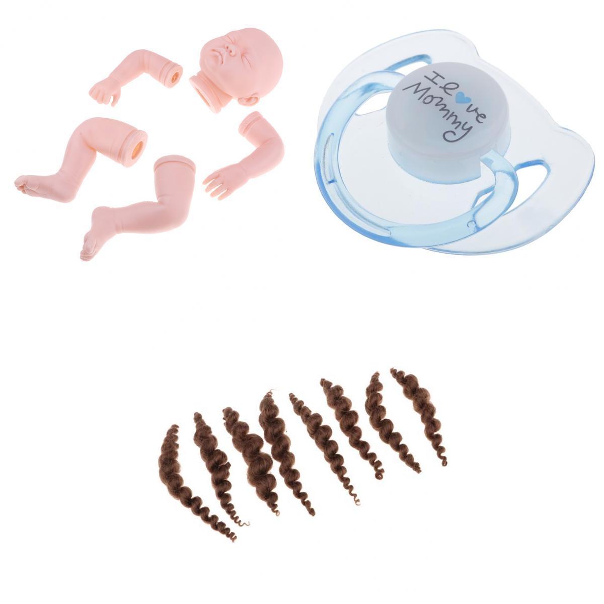 22inch Unpainted Reborn Full Limb Mold & Mohair Hair & Magnetic Pacifier DIY