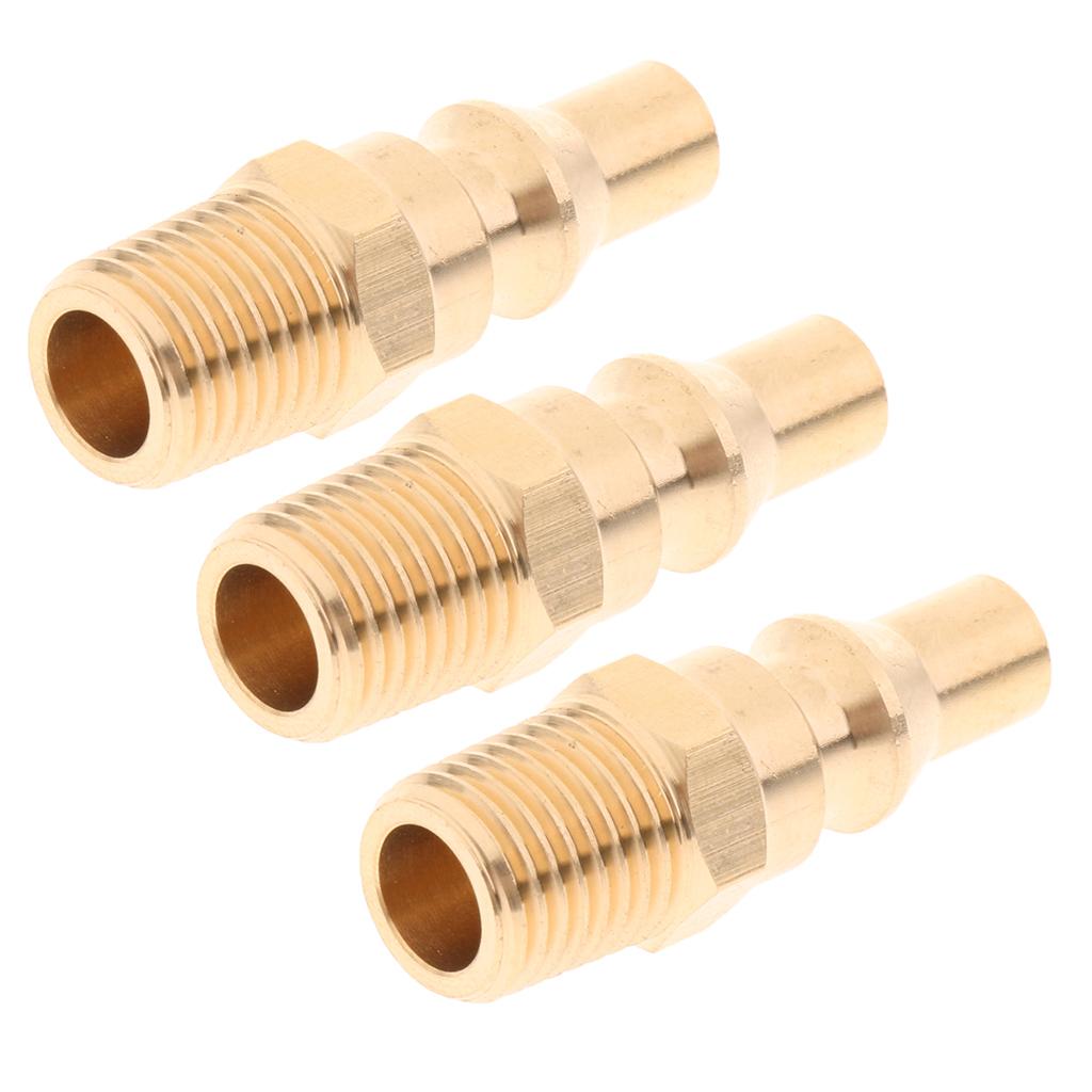 3 Pcs 1/4 Propane Gas Quick Connector Adapter Hose Quick Disconnect Fitting"