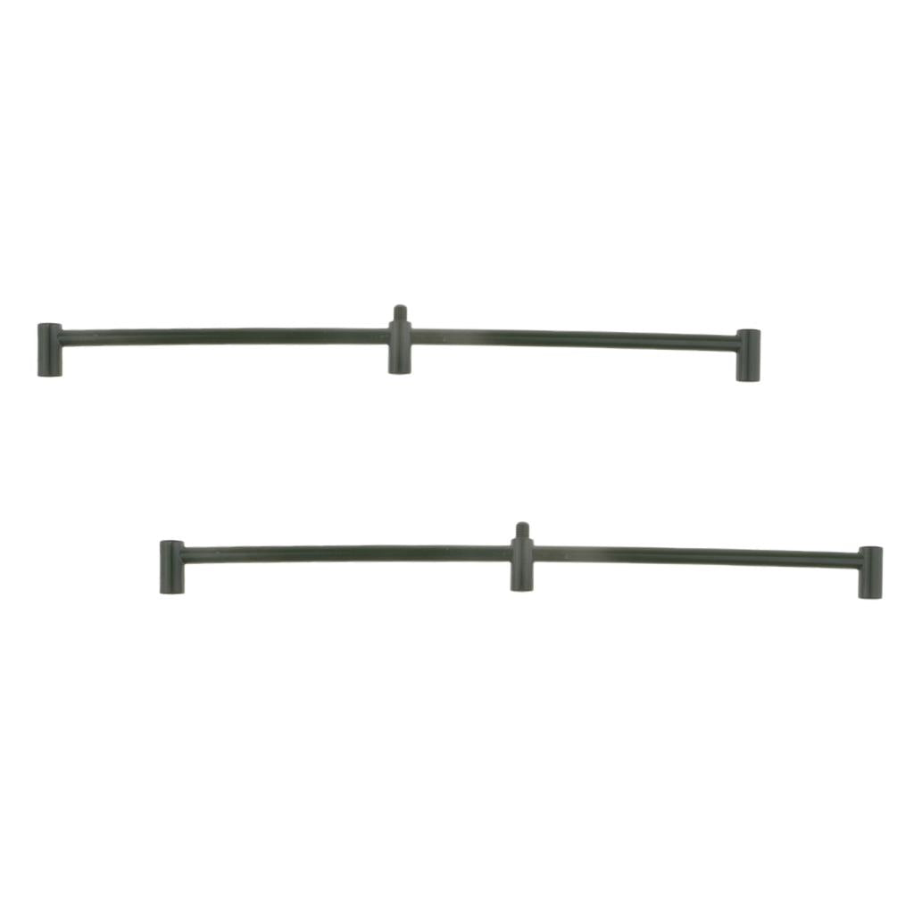 2x Metal Carp Fishing Buzz Bar Fishing Rod Pod Holder Buzzer Bar for 3 Rods