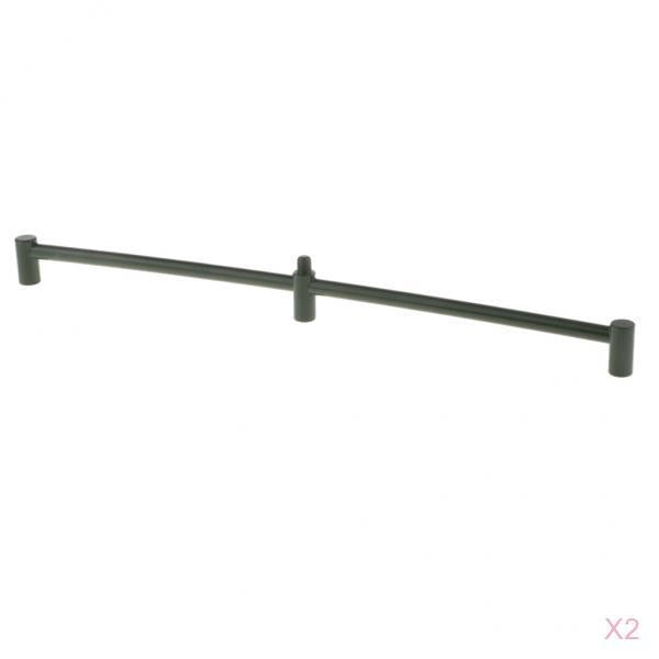 2x Metal Carp Fishing Buzz Bar Fishing Rod Pod Holder Buzzer Bar for 3 Rods