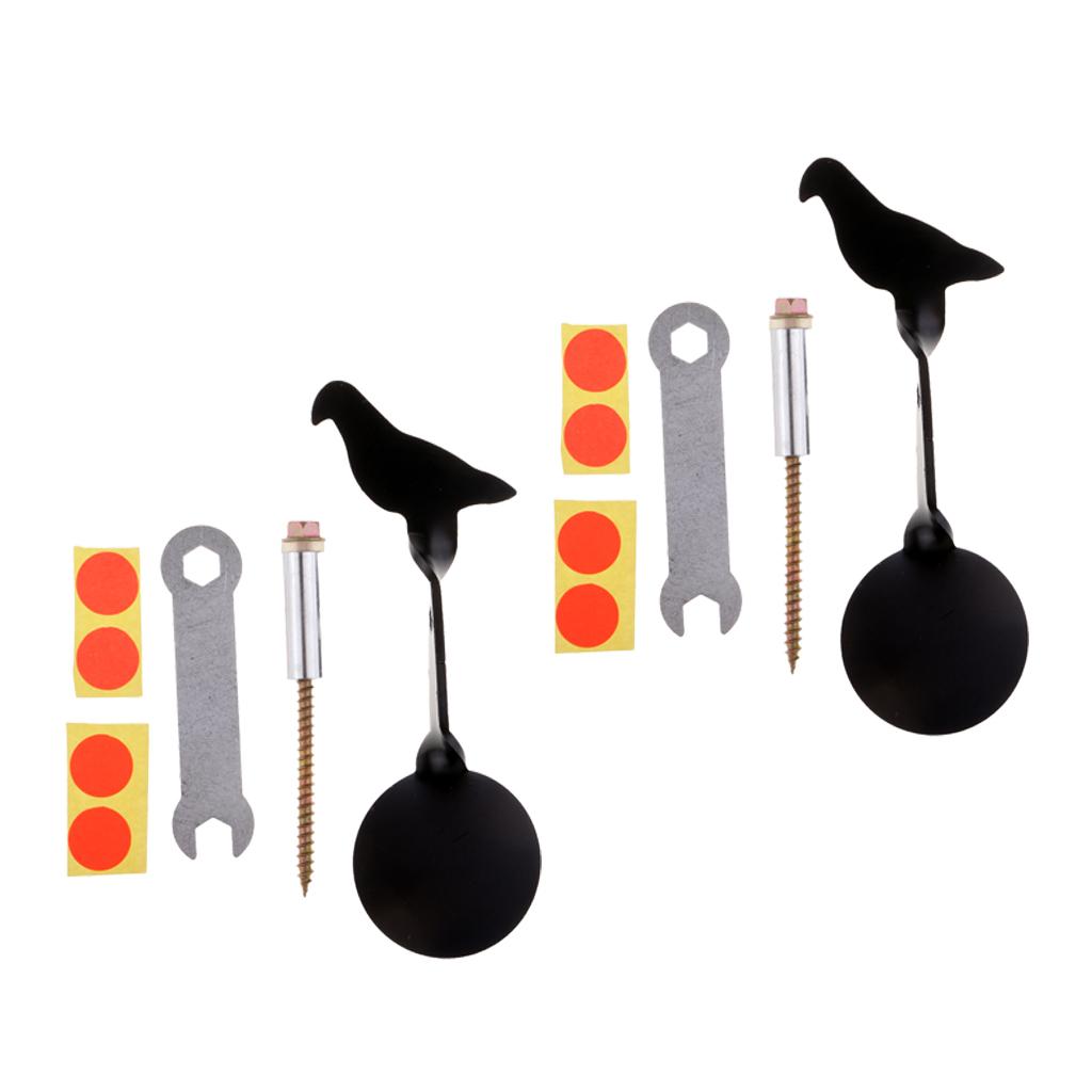 2x Stainless Steel Spinners Target Rotate Shooting Practice Plinking Targets