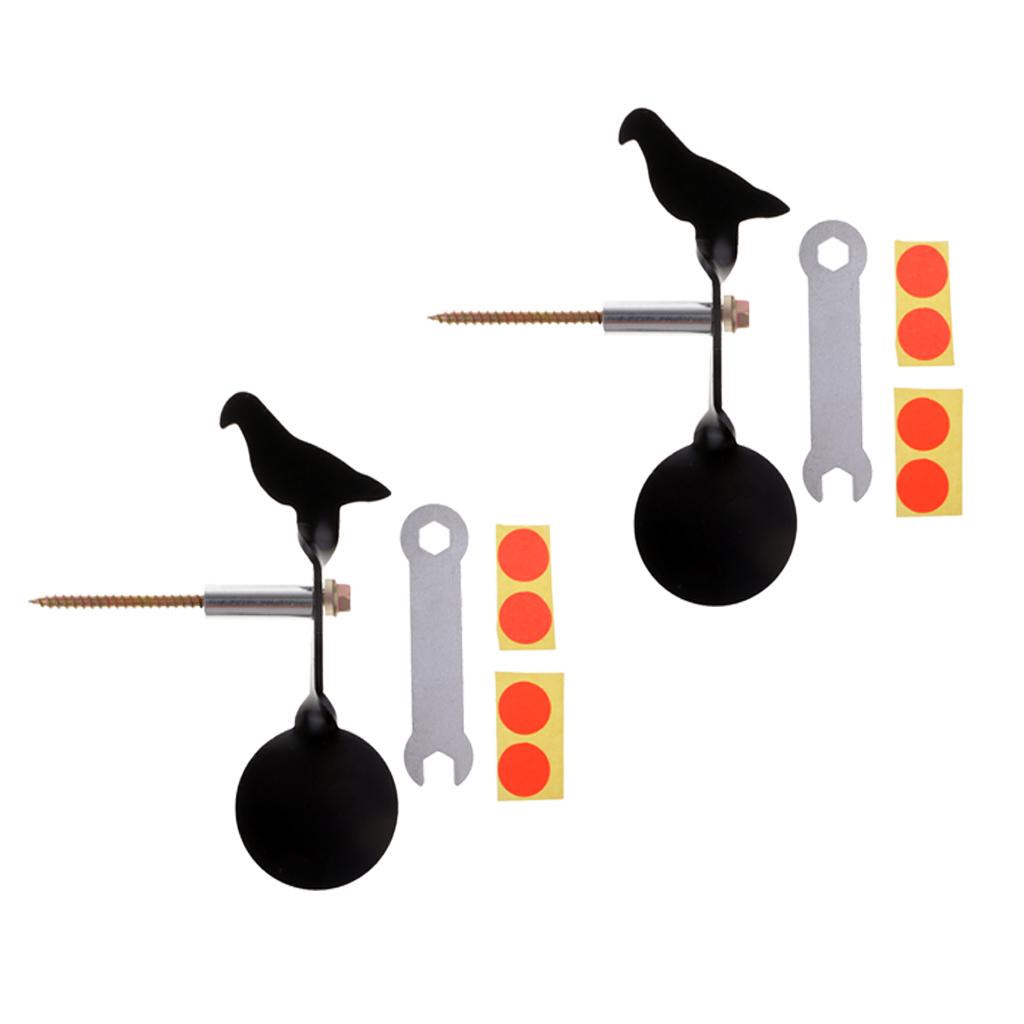 2x Stainless Steel Spinners Target Rotate Shooting Practice Plinking Targets