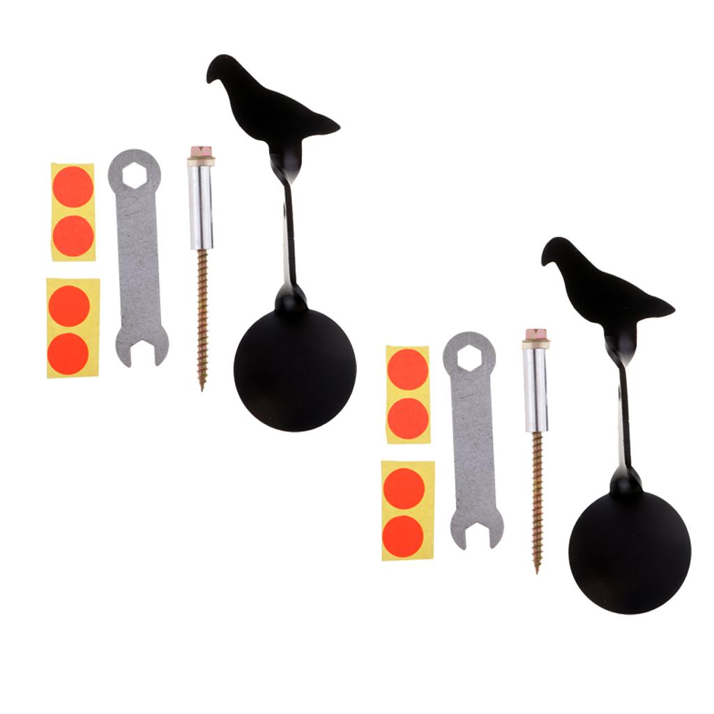 2x Stainless Steel Spinners Target Rotate Shooting Practice Plinking Targets