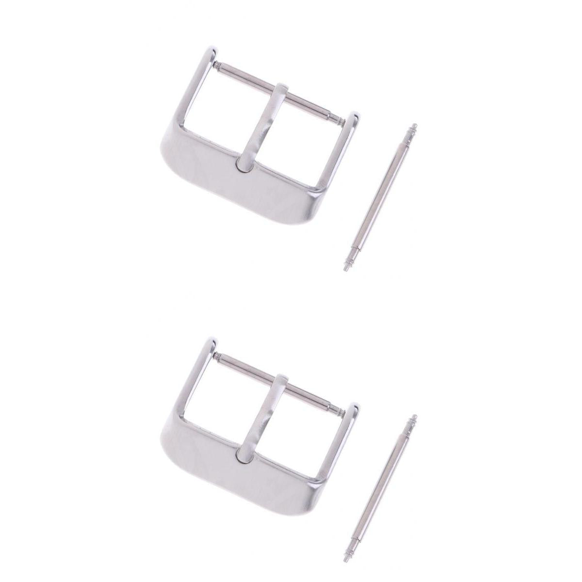 2 Pieces Watch Strap Buckle 16mm 18mm Stainless Steel WristBand Clasp Pin