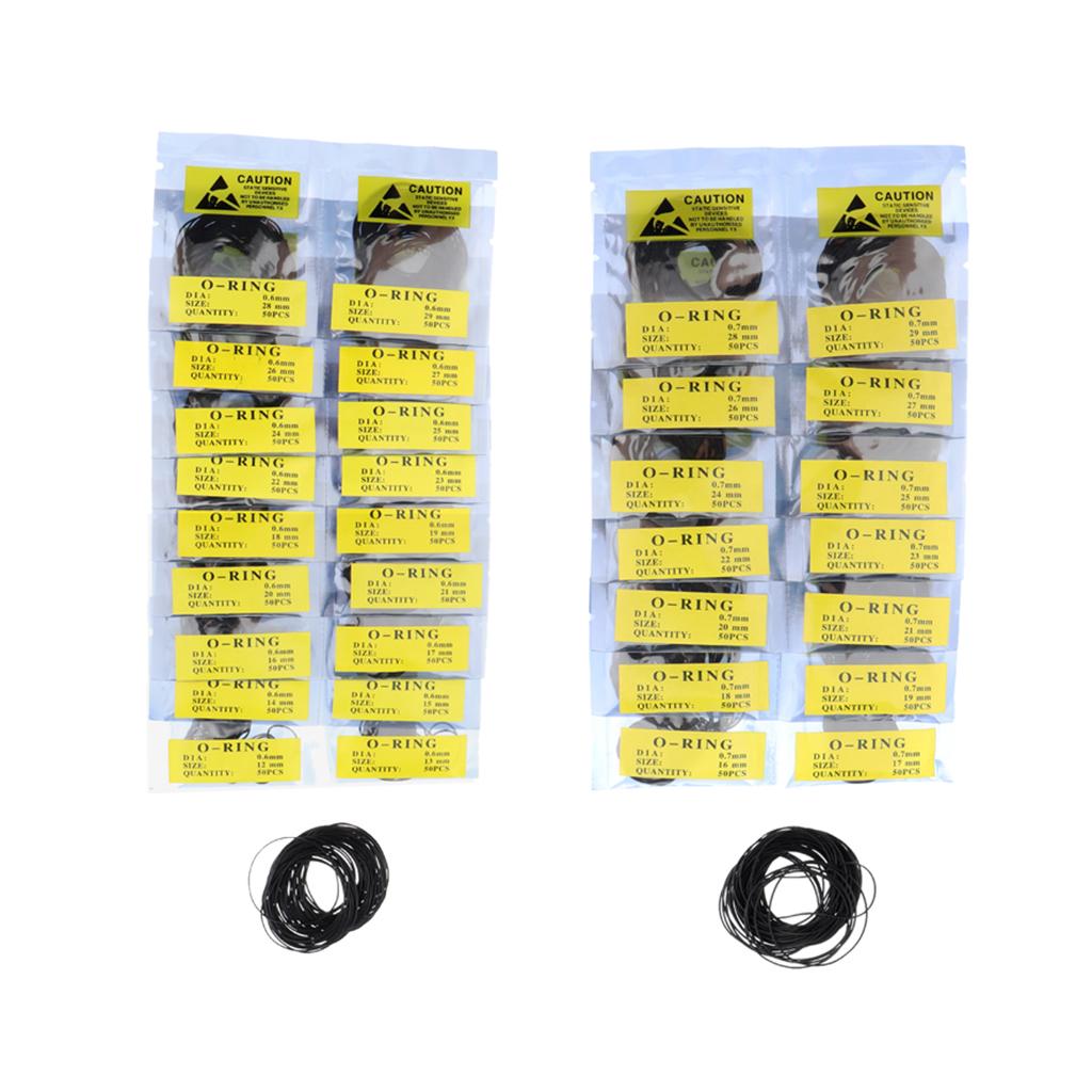 1900pcs Wholesale Silicone Watch Gasket O-Ring Back Case Seals 12mm-30mm