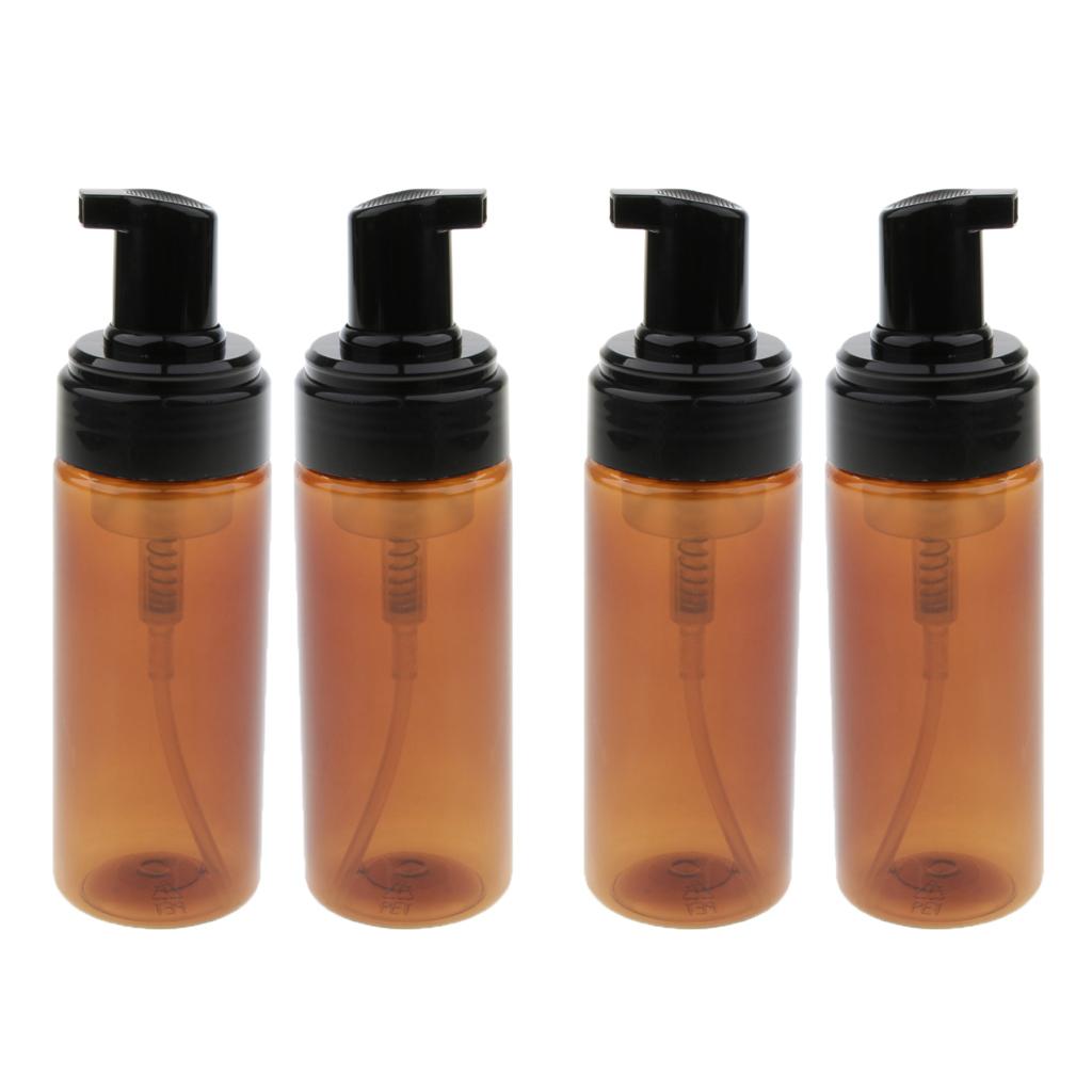 4PCS Refillable Foam Bottle Dispenser Liquid Foaming Pump Soap Bottle 150ml