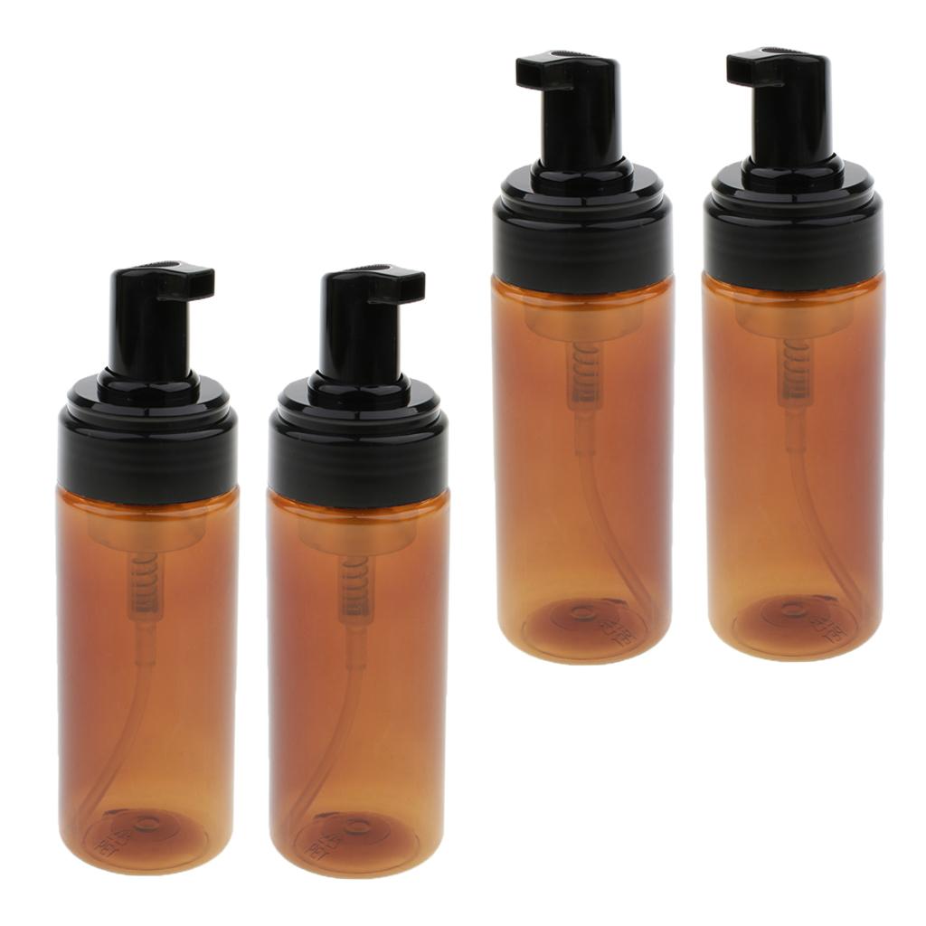 4PCS Refillable Foam Bottle Dispenser Liquid Foaming Pump Soap Bottle 150ml
