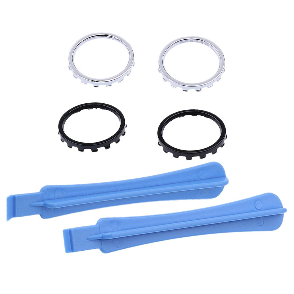 2 Pair Thumbstick Accent Rings +Teardown Rod for One Elite Silver+Black
