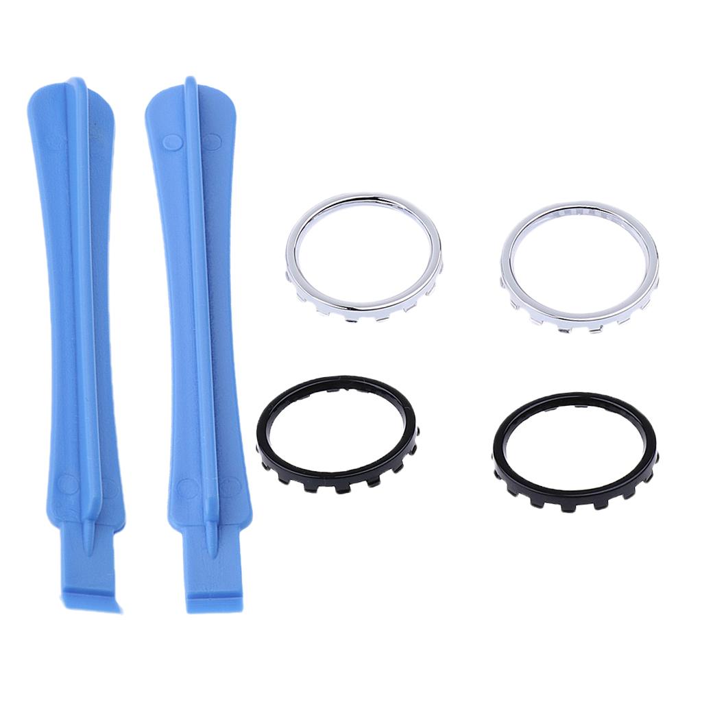 2 Pair Thumbstick Accent Rings +Teardown Rod for One Elite Silver+Black