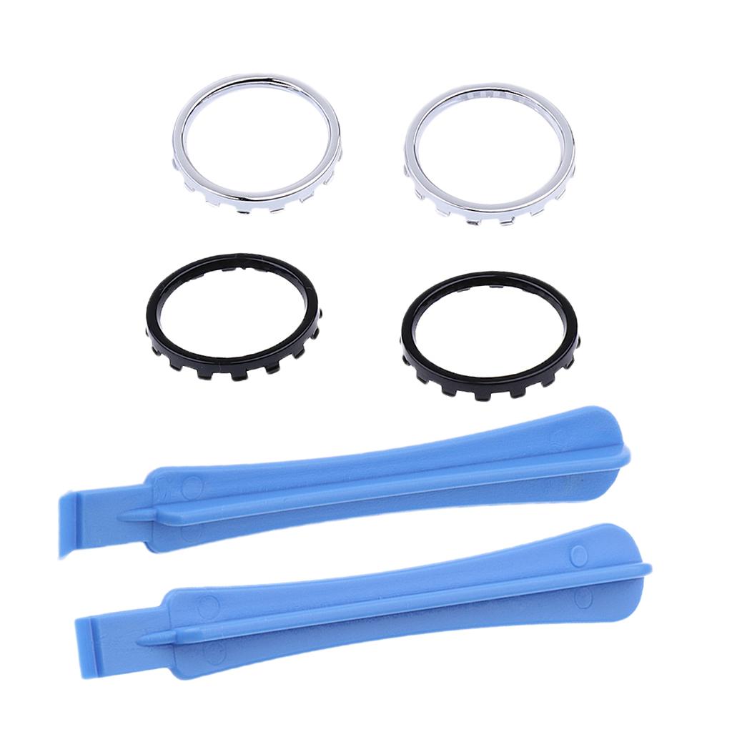 2 Pair Thumbstick Accent Rings +Teardown Rod for One Elite Silver+Black