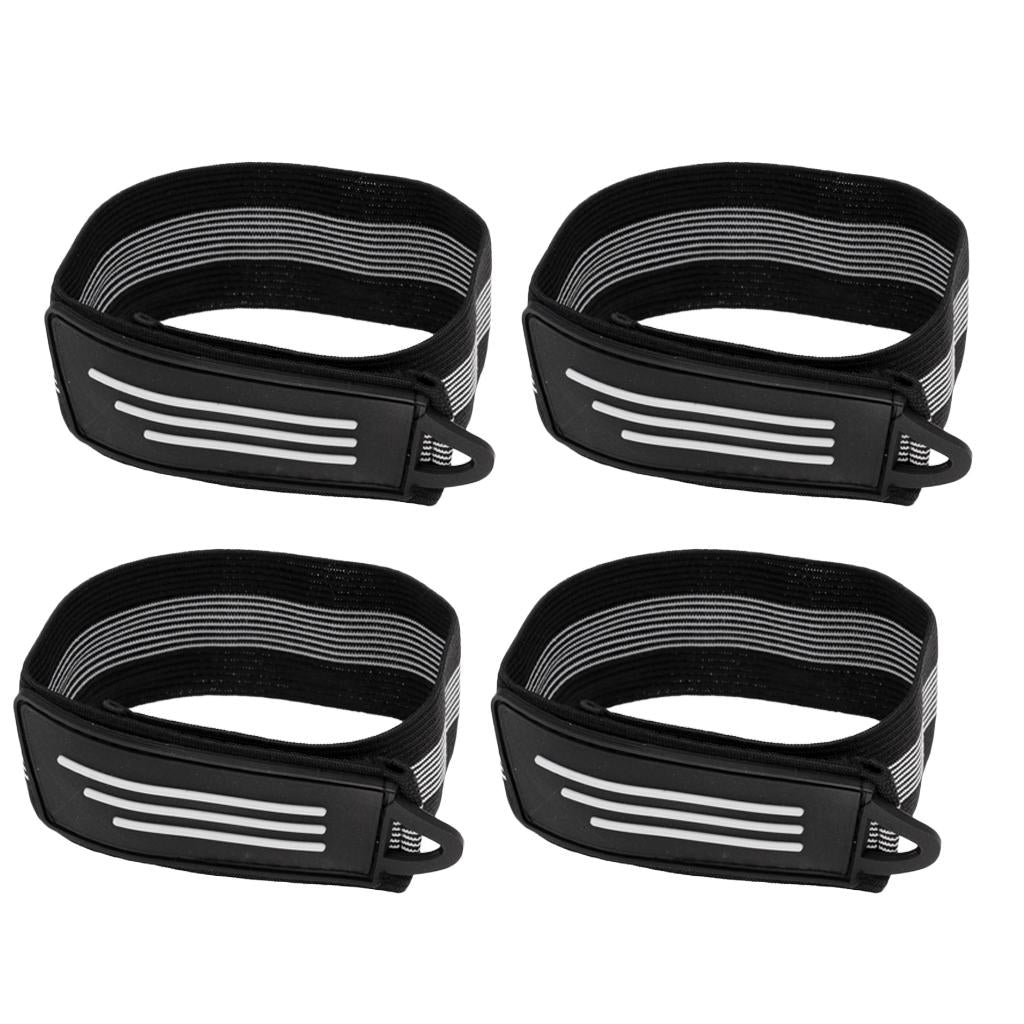 4 Pcs Bicycle Ankle Leg Strap Cycling Bike Pants Band Leg Clip Wrap Black