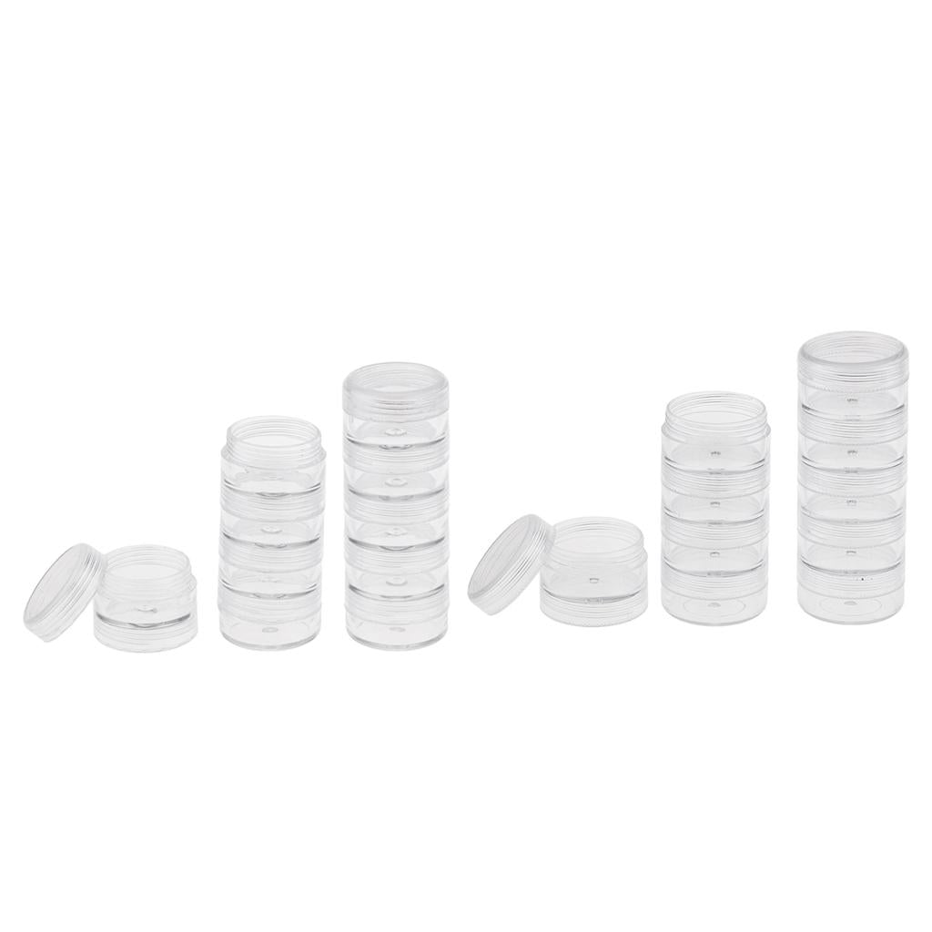 4 Set 5 Layers Stackable Interlocking Screw Clear Containers Storage Box