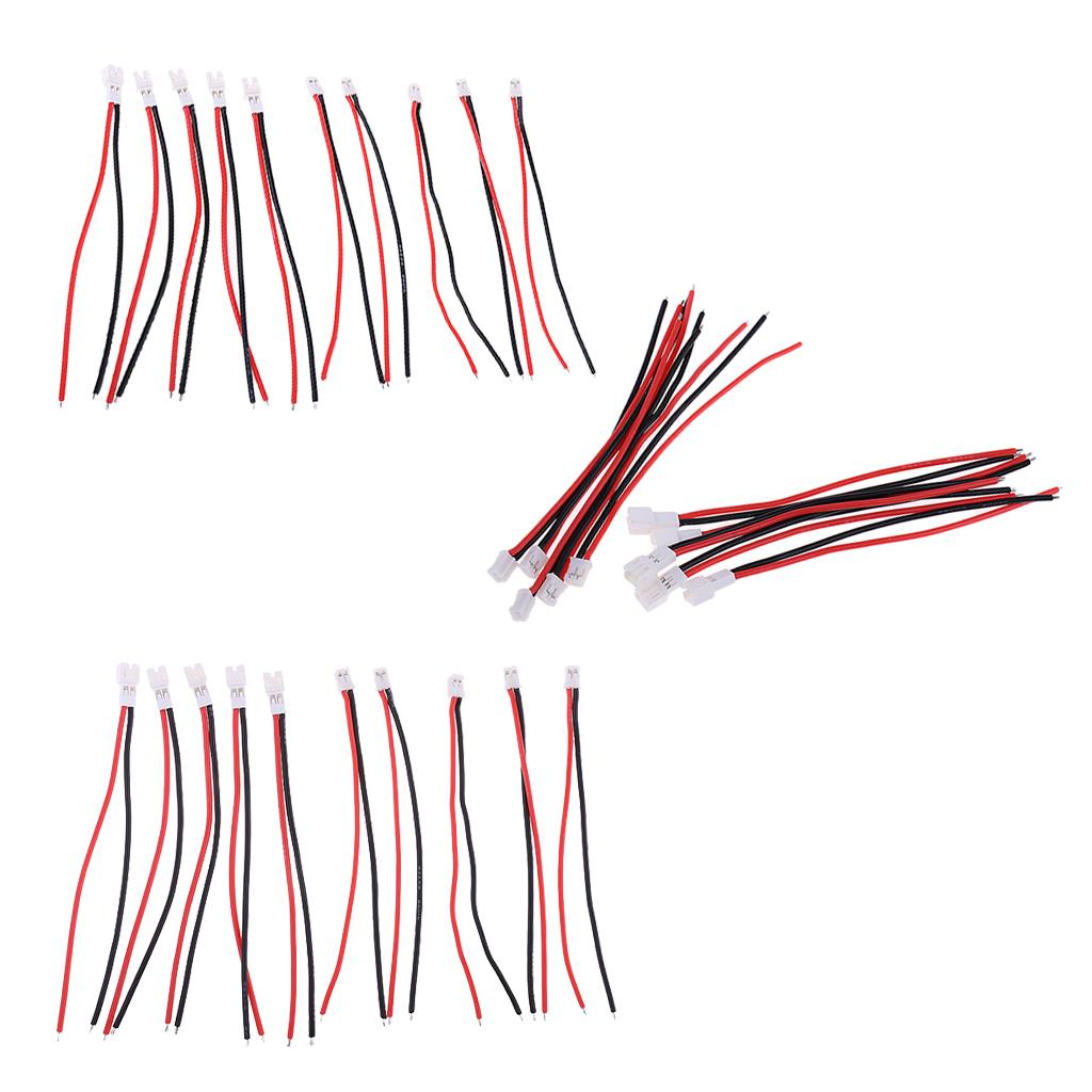 20Piece Upgraded JST-PH 2.0 Male Female Connector Cable 55mm for RC Battery
