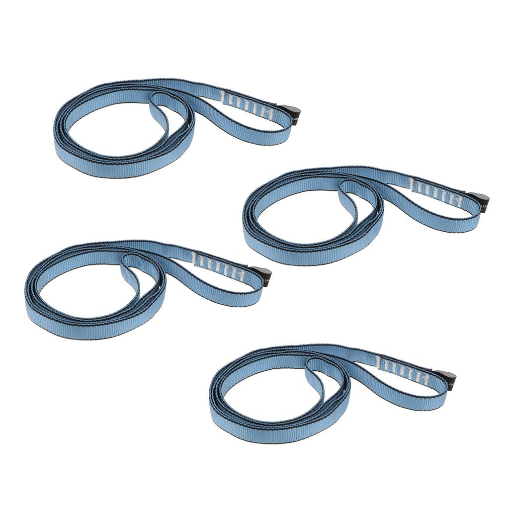 4 Pieces 23KN Climbing Sling Fall Protection Safety Webbing Strap Belt 100cm