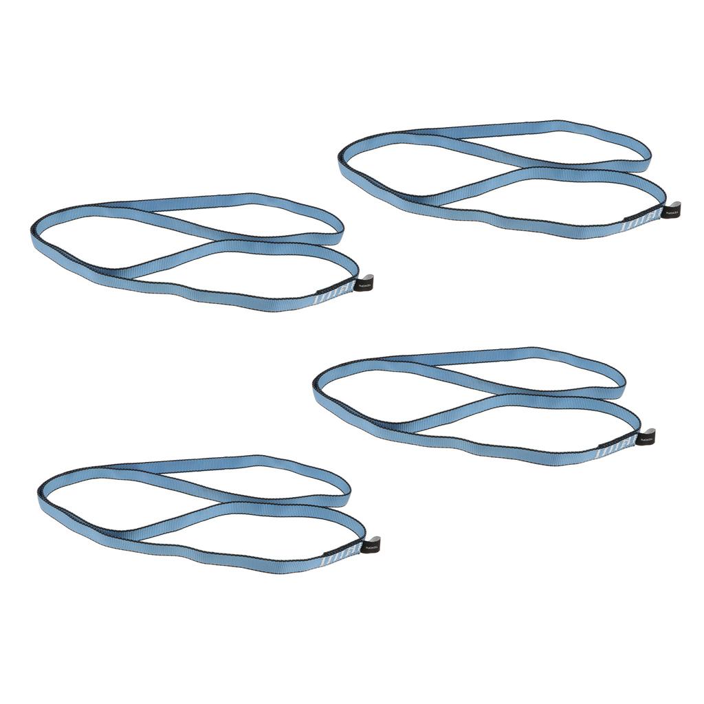 4 Pieces 23KN Climbing Sling Fall Protection Safety Webbing Strap Belt 100cm