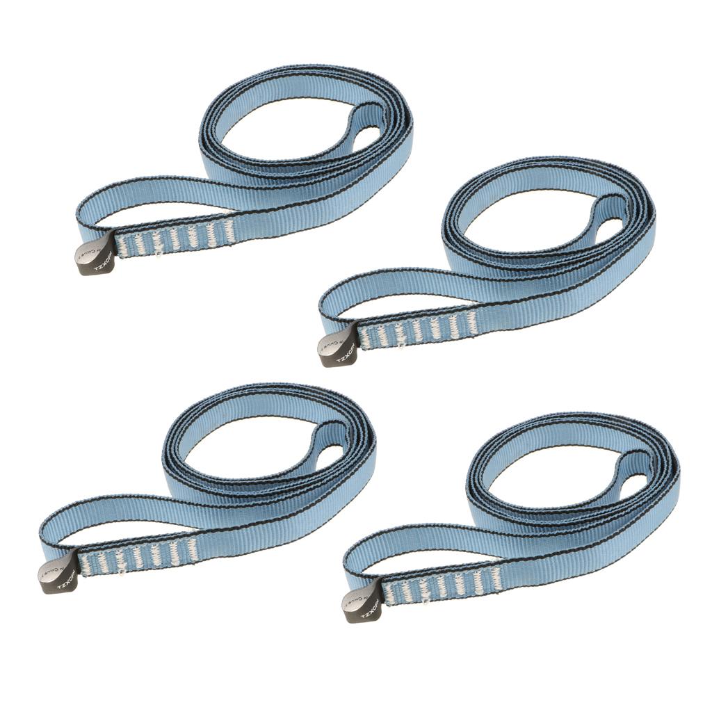 4 Pieces 23KN Climbing Sling Fall Protection Safety Webbing Strap Belt 100cm