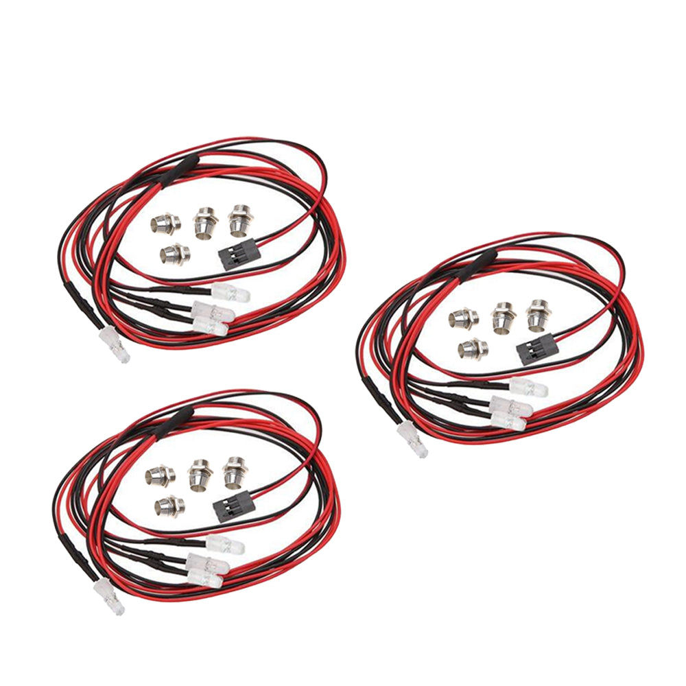 12 Pieces LED 5mm RC Car LED Lamp Blue Light Lamp For 1/10 RC4WD D90