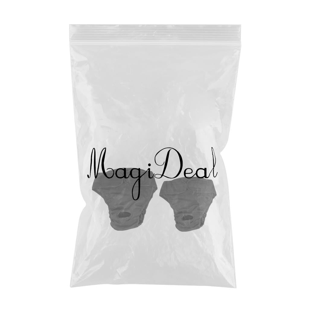 2 Pcs Puppy Dog Physiological Pants Femal Dogs Sanitary Pant Diaper Black