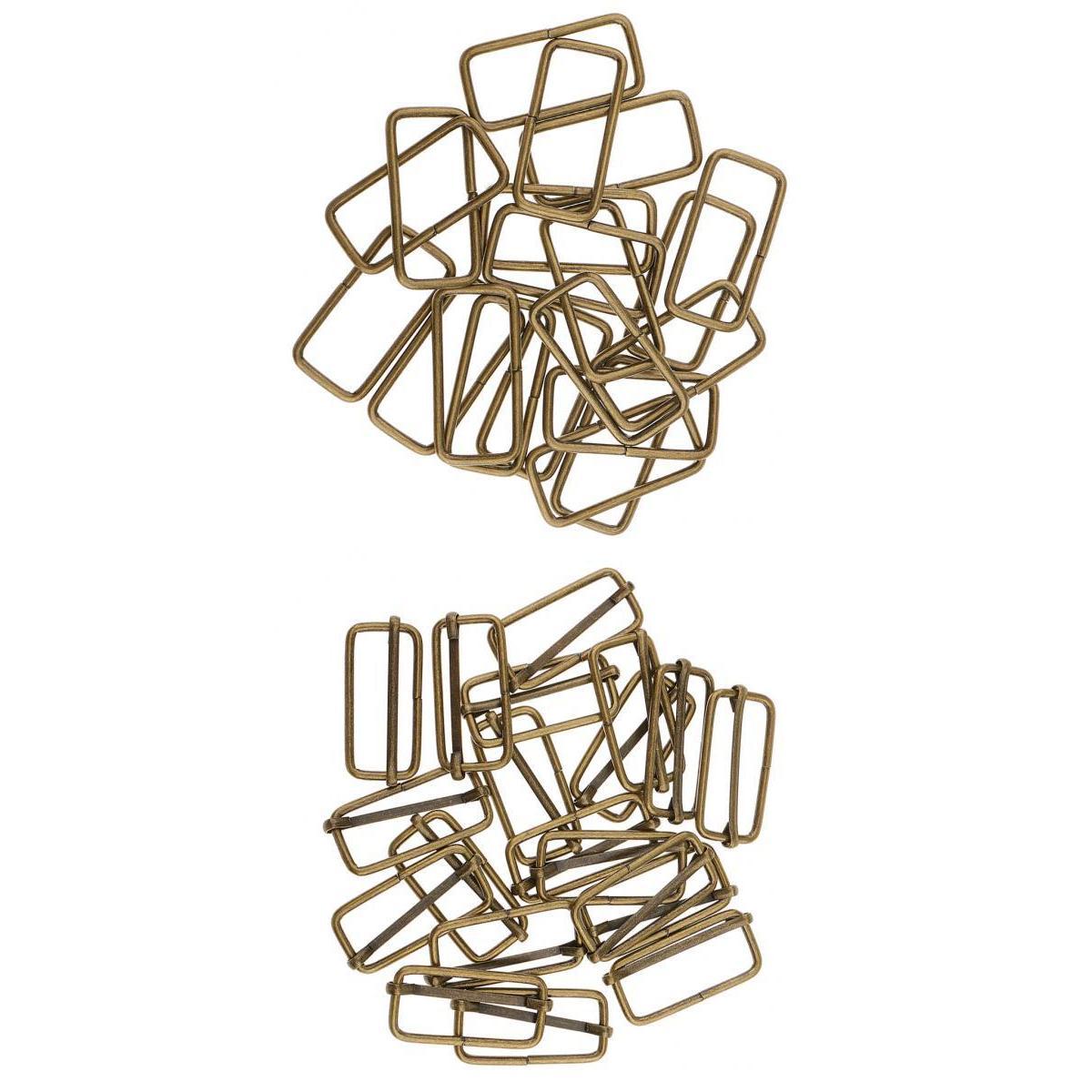 40 Pieces 38mm Metal Adjustable Buckle Connector for Bag Strap Bronze