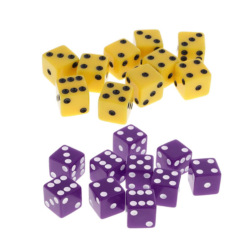 20 Pieces Six Sided Dice Digital Dices Set for RPG Role Playing Game Toy