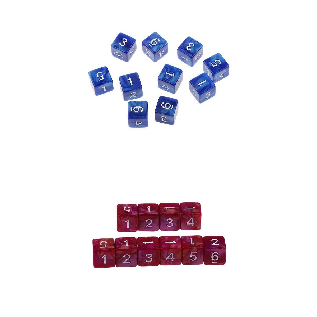 20pcs 6 Sided Dice D6 Polyhedral Dice for Dungeons and Dragons Table Game