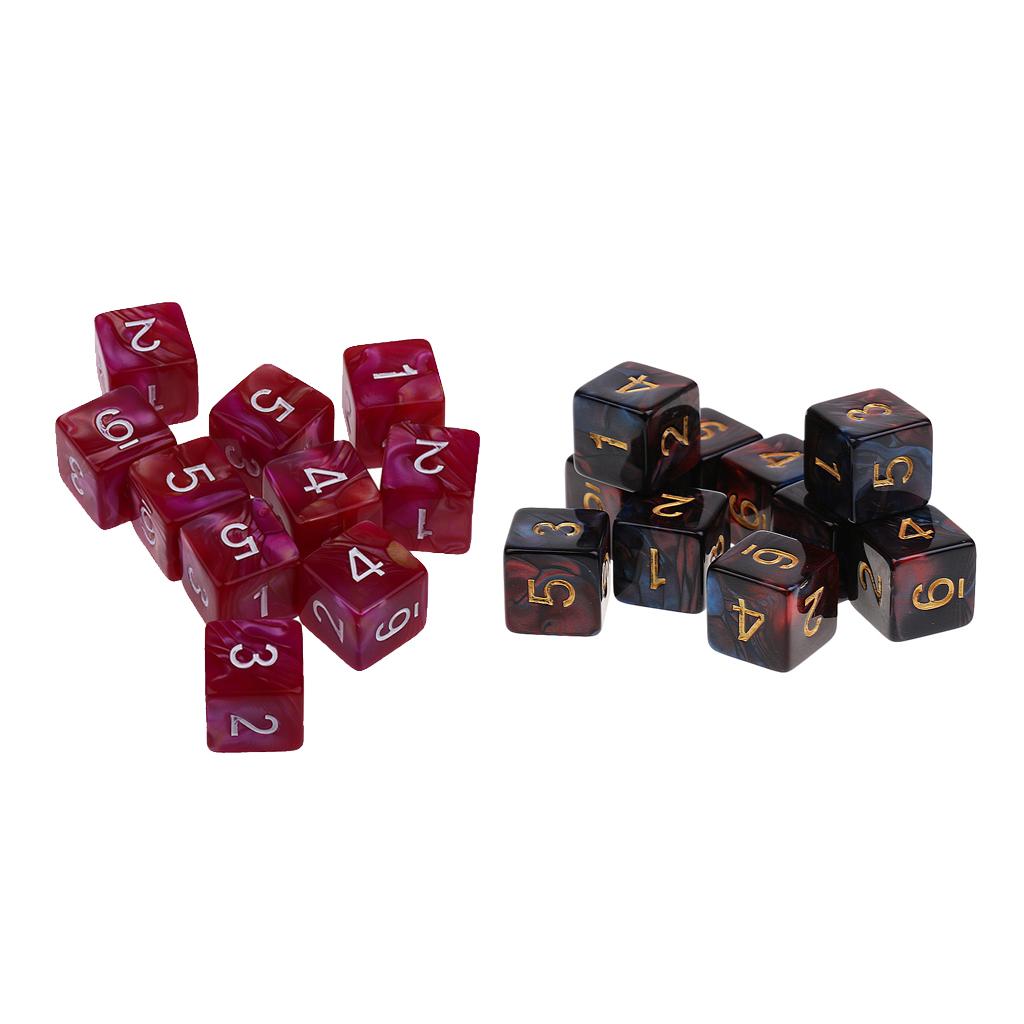 20pcs 6 Sided Dice D6 Polyhedral Dice for Dungeons and Dragons DND Game