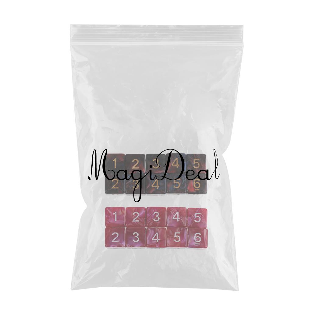 20pcs 6 Sided Dice D6 Polyhedral Dice for Dungeons and Dragons DND Game