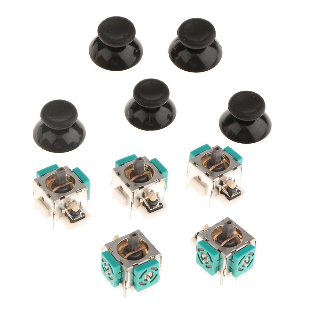 5 Pack Analog Stick 3D Rocker Joystick Axis + Caps for 360 Controllers