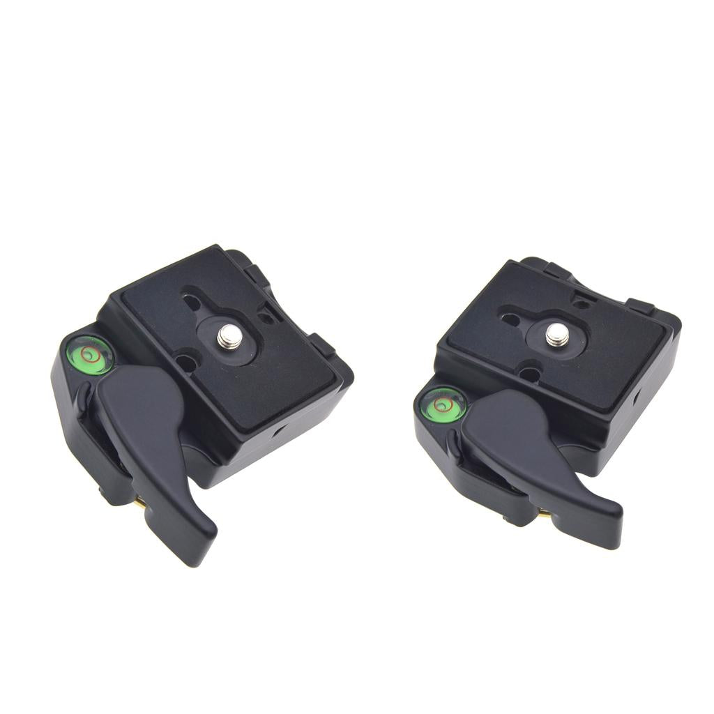 2 Pieces 323 Camera Rapid Release Plates with Adapter 200PL-14 for Manfrotto