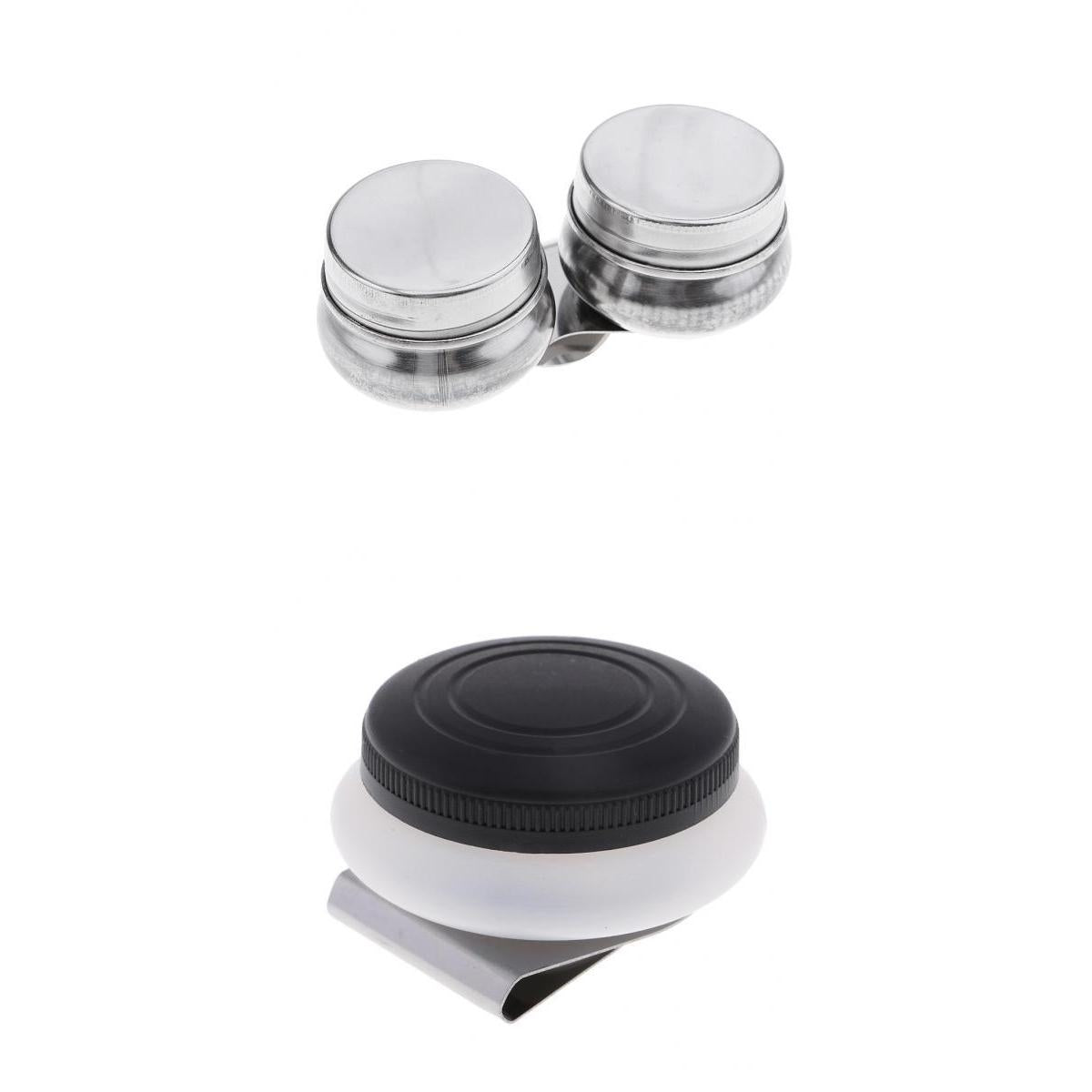 2x Artists Single and Double Hole Dipper Palette Clips for Painting With Lid